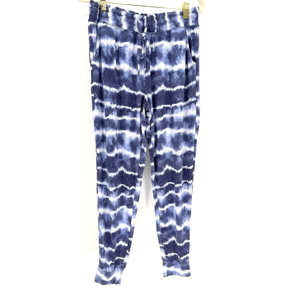 Koolaburra UGG Blue White Tie Dye Pattern Pajamas PM Soft Comfy Lounge
